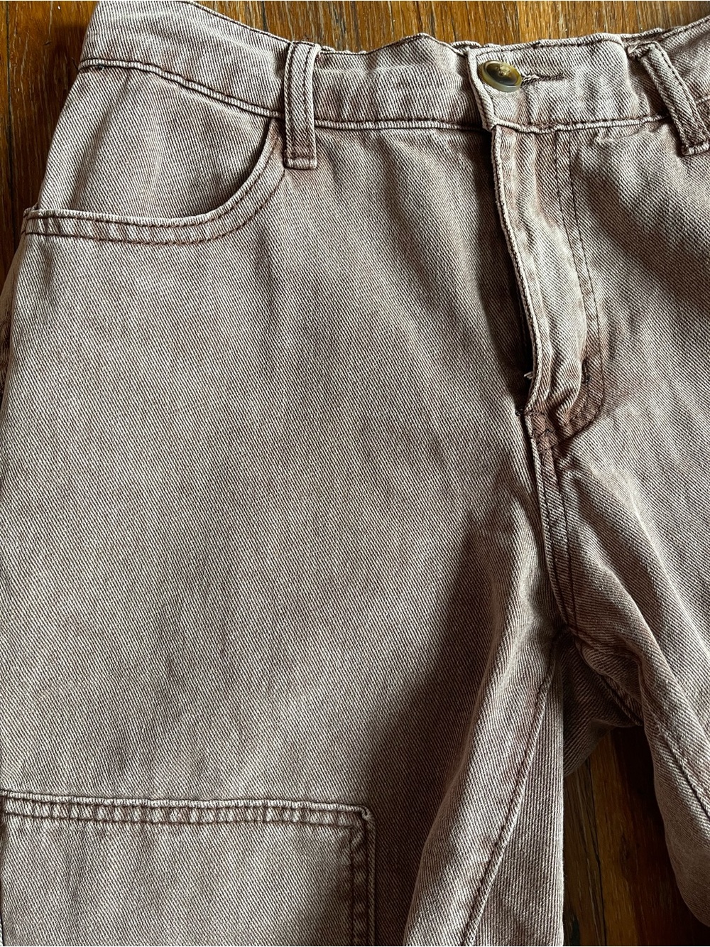 SHEIN Light Brown High-Waist Casual Pants - Picture 2 of 10